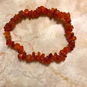 Carnelian chip bracelet